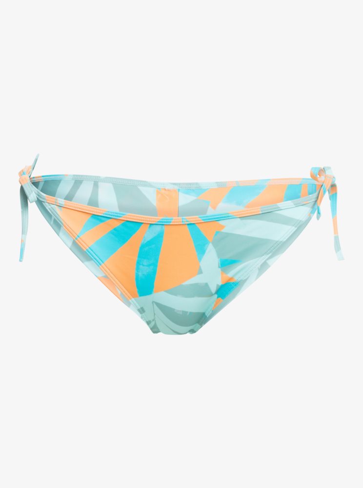 Blue Women's Roxy Pro The Tie Slide Cheeky Bikini Bottoms | USA NEKP-07932