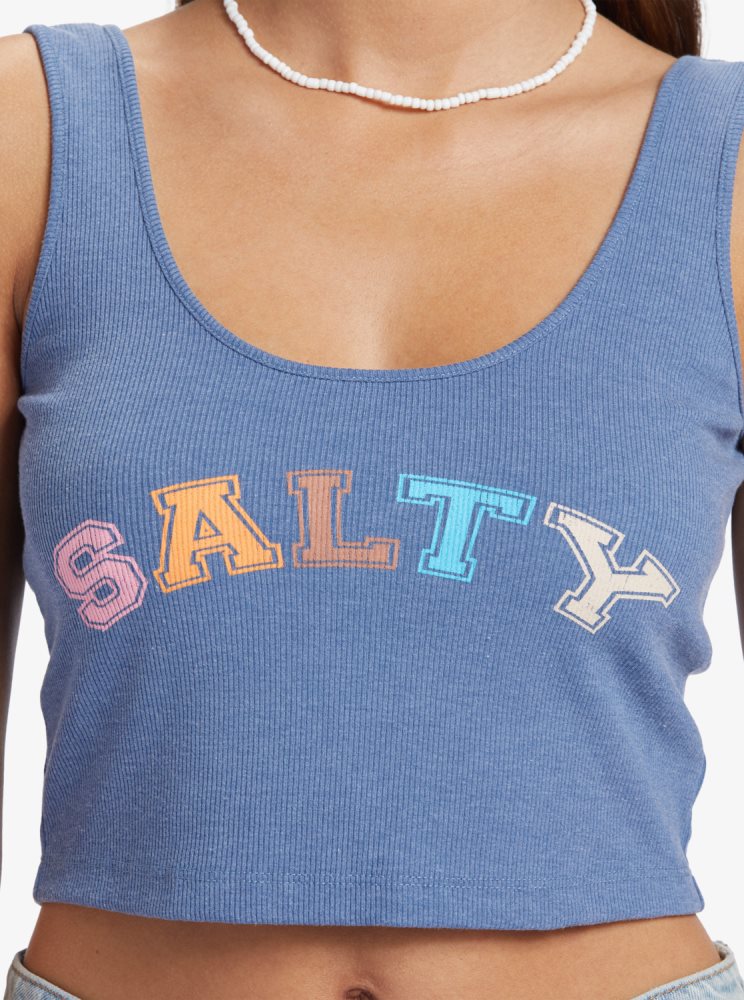 Blue Women's Roxy Salty Multi Dive In Tanks | USA SVHR-69238