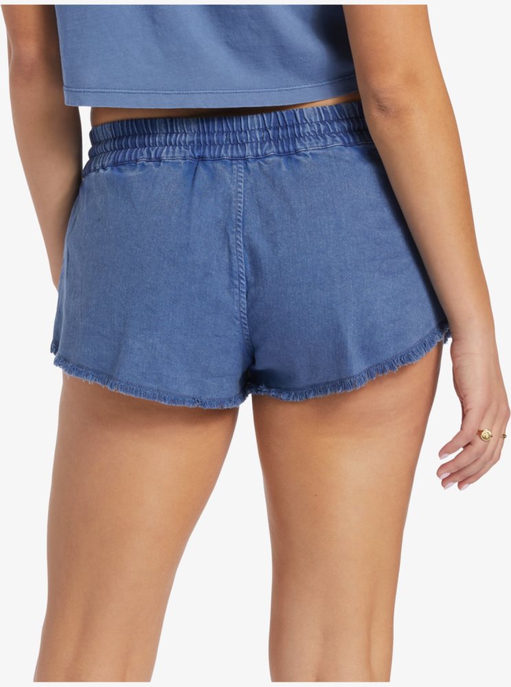 Blue Women's Roxy Scenic Route Elastic Shorts | USA LUNF-36149