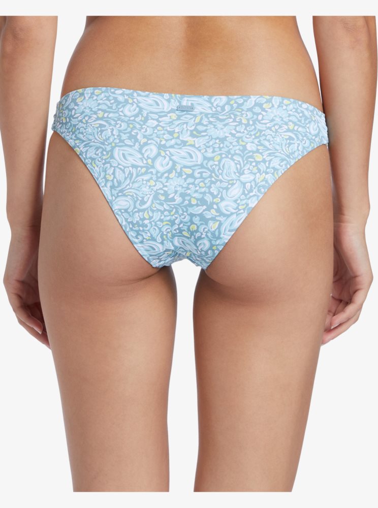 Blue Women's Roxy Seaside Tropics Bikini Bottoms | USA AQOS-81936