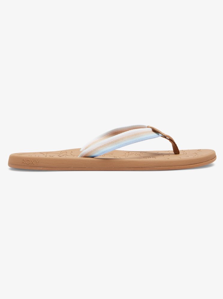 Brown / Blue Women's Roxy Colbee Sandals | USA XPIU-28416