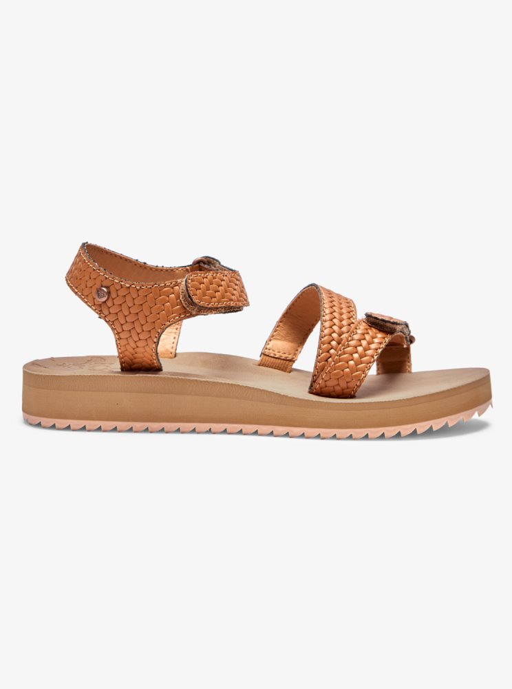 Brown / Brown Women's Roxy Anela Sandals | USA TFEV-05921