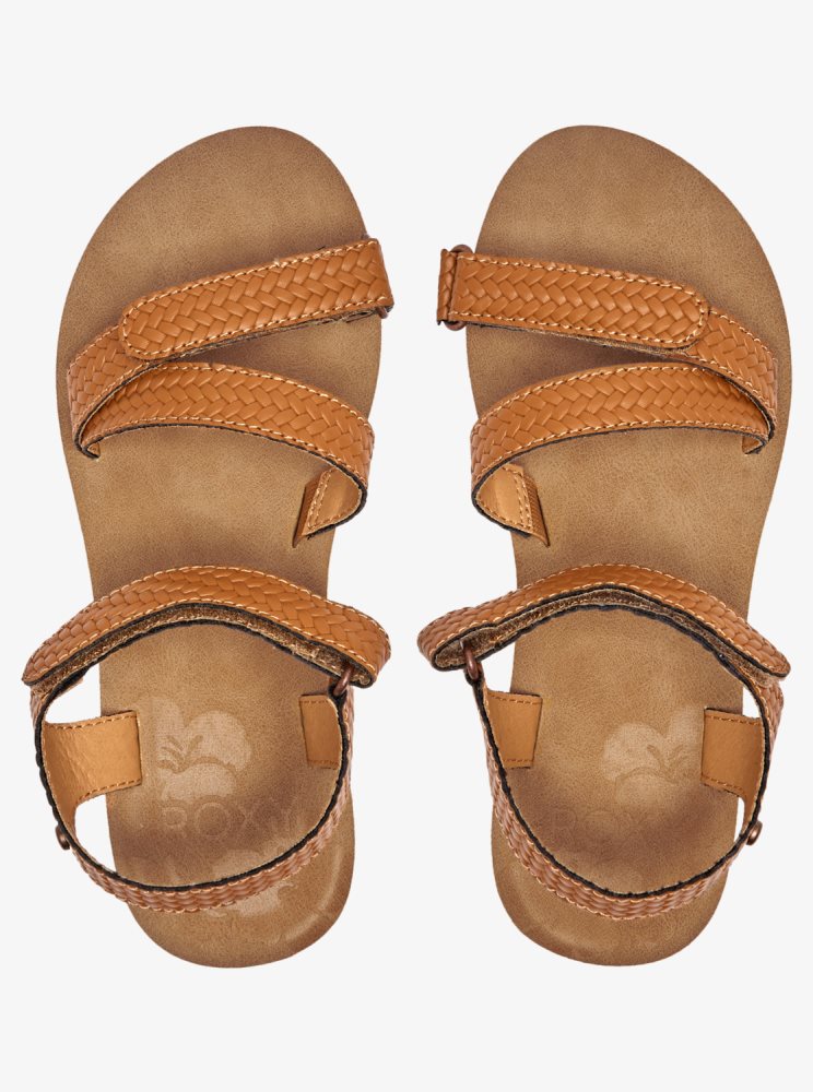 Brown / Brown Women's Roxy Anela Sandals | USA TFEV-05921