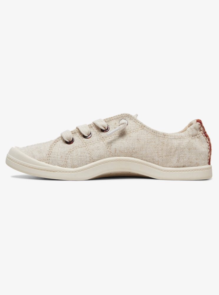 Brown / Gold Women's Roxy Bayshore Sneakers | USA MJBG-94130