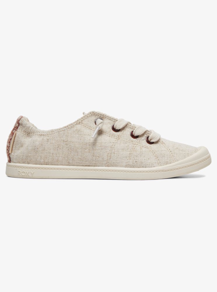 Brown / Gold Women's Roxy Bayshore Sneakers | USA OQGL-98203