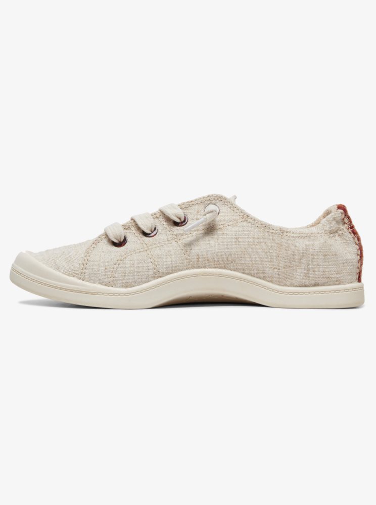 Brown / Gold Women's Roxy Bayshore Sneakers | USA OQGL-98203