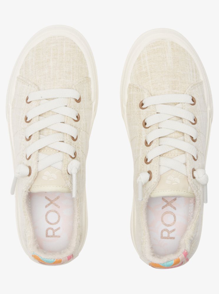 Brown Kids' Roxy 4-16 Rae Sneakers | USA NQFZ-36052