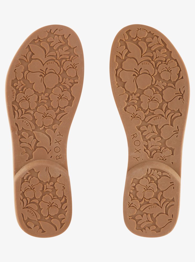 Brown Women's Roxy Gabbie Flip Flops | USA TVIM-57843