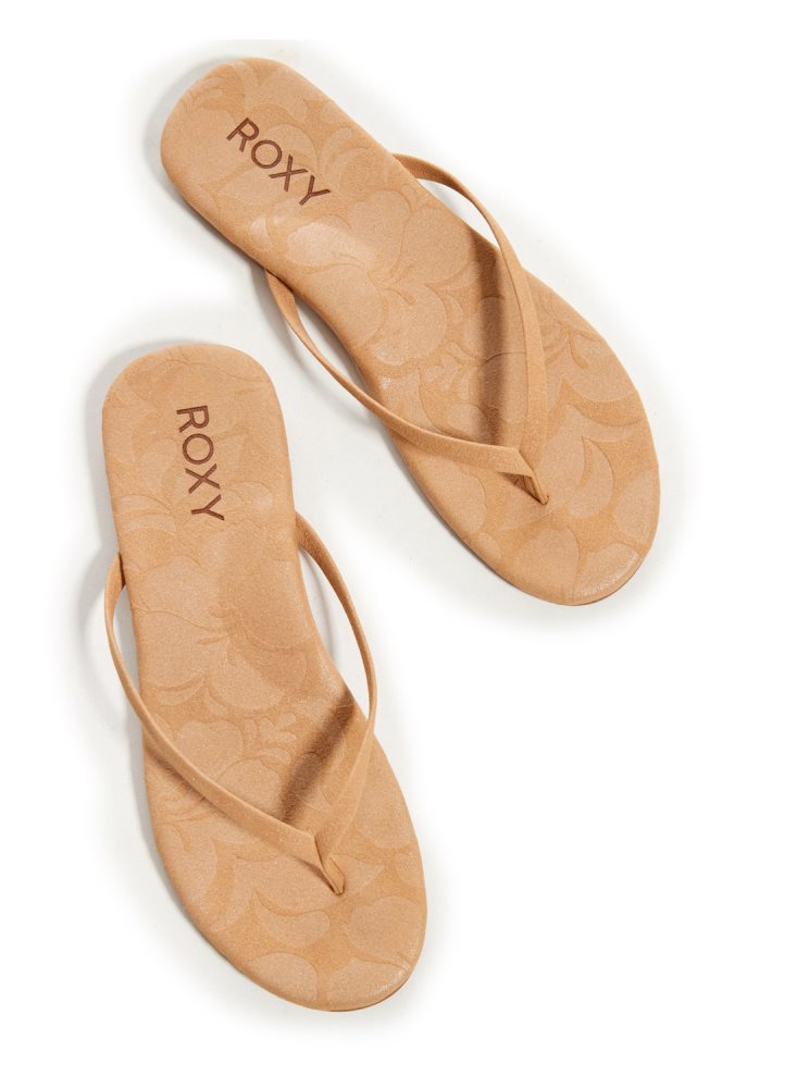 Brown Women's Roxy Gabbie Flip Flops | USA TVIM-57843