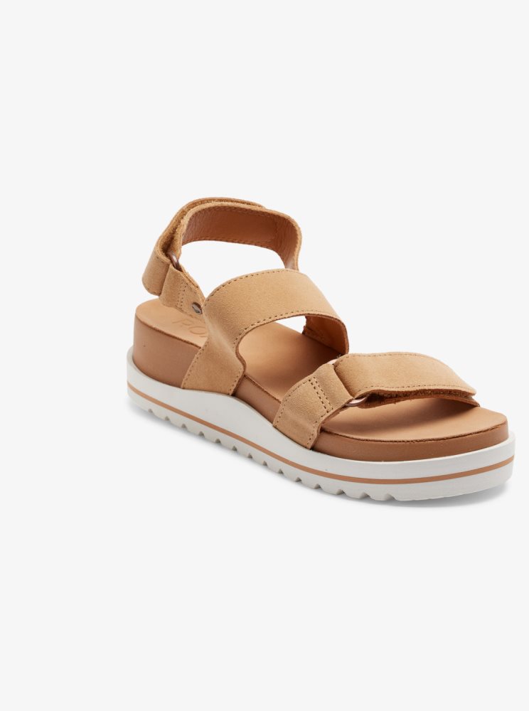 Brown Women's Roxy Himari Sandals | USA VWYU-87064