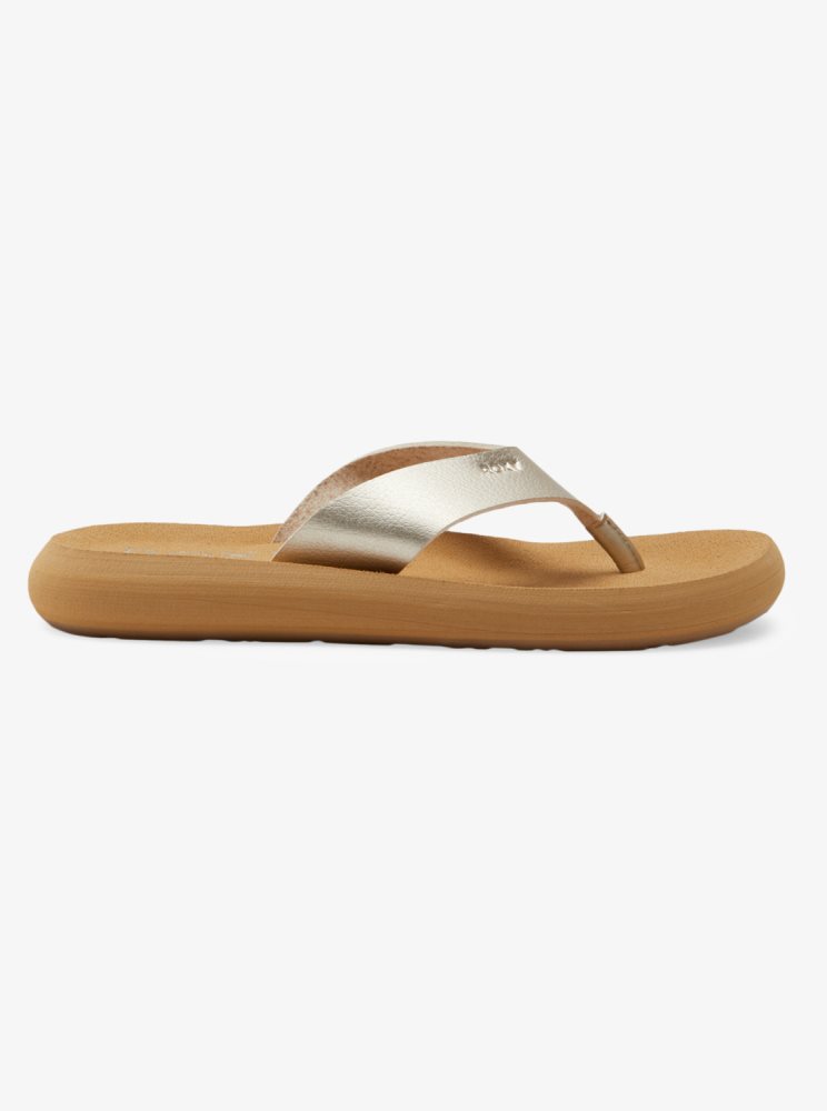 Brown Women's Roxy Indee Flip Flops | USA IZFH-08914