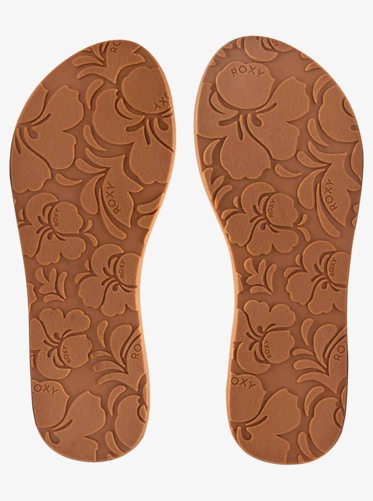 Brown Women's Roxy Lorraine Slim Sandals | USA FXMN-29356