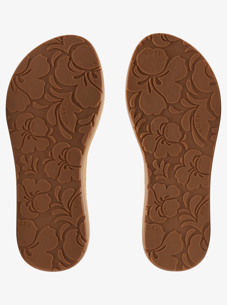 Brown Women's Roxy Rosarito Flip Flops | USA YCQR-03176