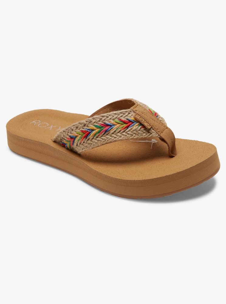 Brown Women\'s Roxy Rosarito Flip Flops | USA YCQR-03176