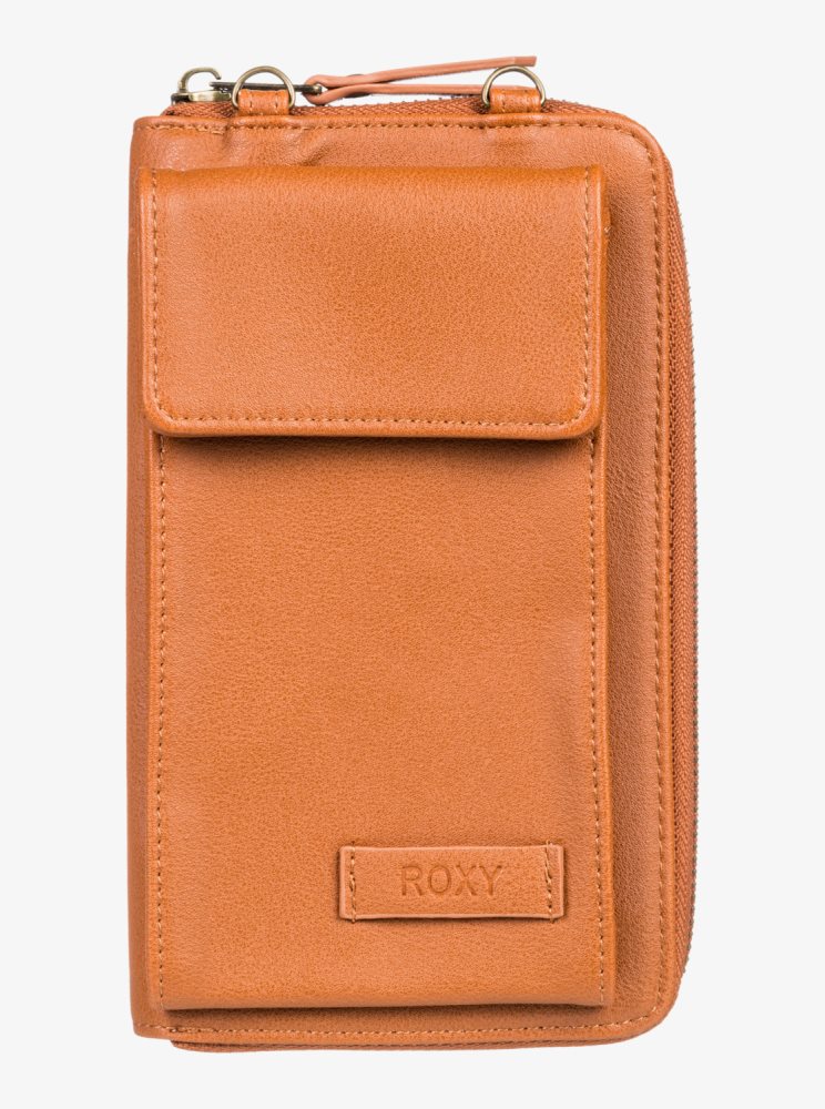 Brown Women's Roxy Salsa Rosa Faux Leather Wallets | USA YTEM-47382