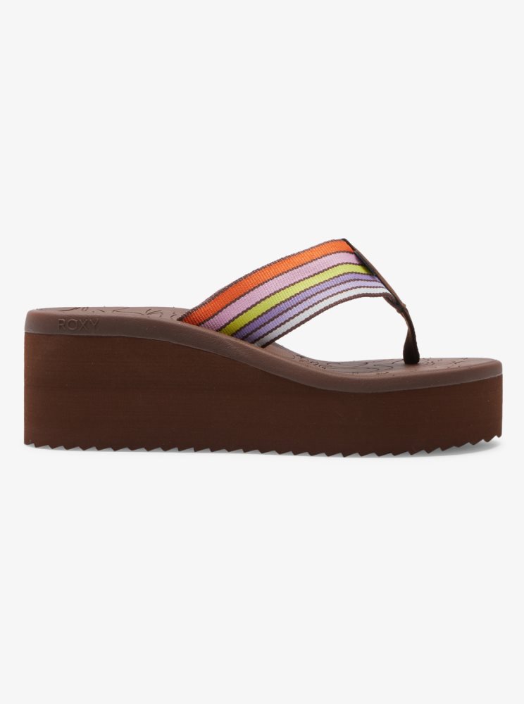 Brown Women's Roxy Surf.Kind.Kate. Kallie Sandals | USA TBVH-83691