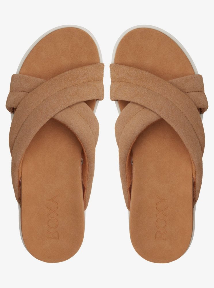 Brown Women's Roxy Veria Sandals | USA RFVC-38675