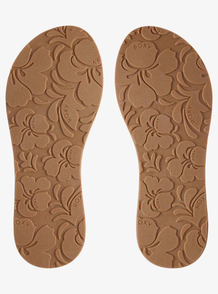 Brown Women's Roxy Vista Flip Flops | USA RPQM-36497