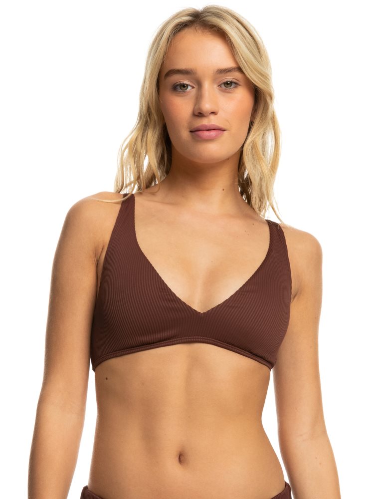 Chocolate Women\'s Roxy Love The Oceana Bikini Tops | USA FUTG-45786