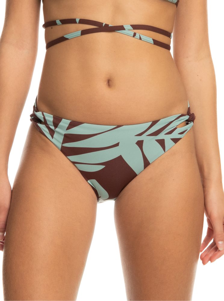 Chocolate Women\'s Roxy Palm Cruz Hipster Bikini Bottoms | USA RFMY-02461