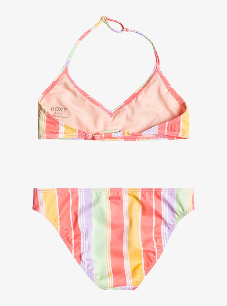 Coral Kids' Roxy 7-16 Ocean Treasure Bra Two Piece Set Bikinis | USA JDVA-46720