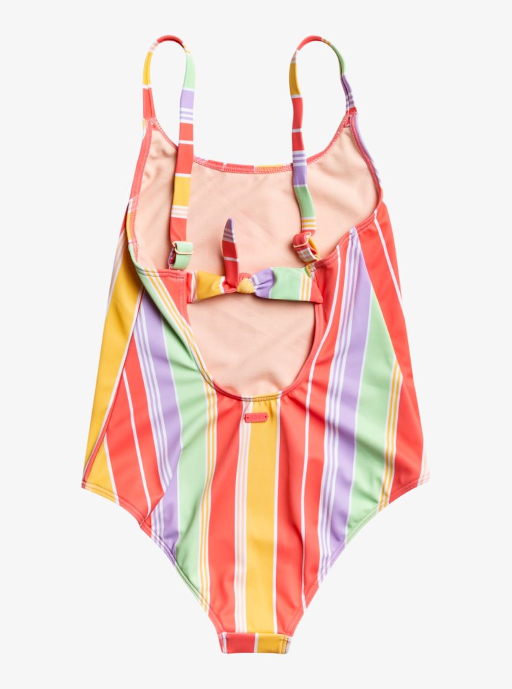 Coral Kids' Roxy 7-16 Ocean Treasure One Piece Swimsuits | USA MPOR-26190