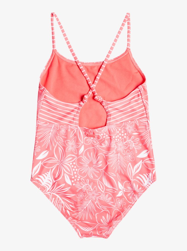 Coral Kids' Roxy 7-16 Vacay Life One Piece Swimsuits | USA VRJX-87096