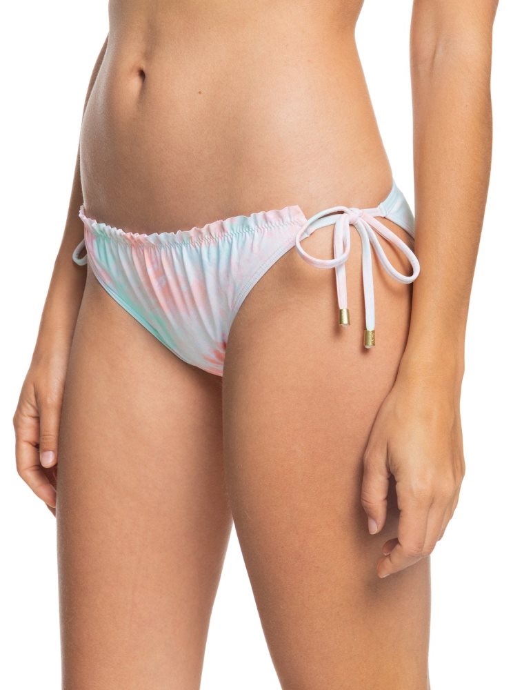 Coral Women's Roxy Nautilus Tie Side Moderate Bikini Bottoms | USA KJSO-75429