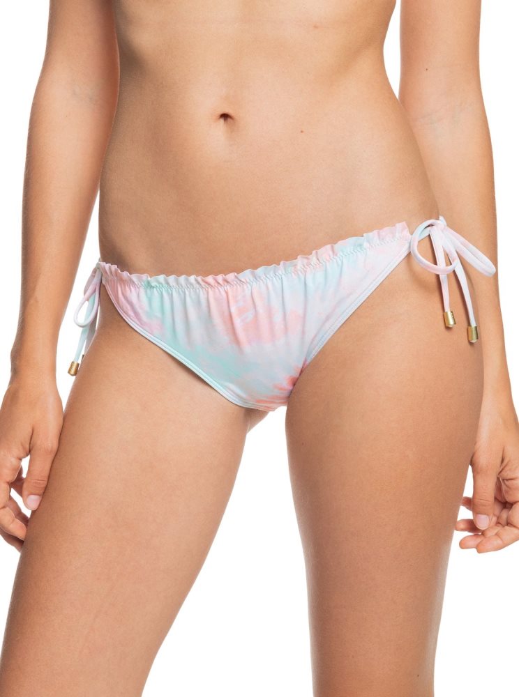 Coral Women\'s Roxy Nautilus Tie Side Moderate Bikini Bottoms | USA KJSO-75429