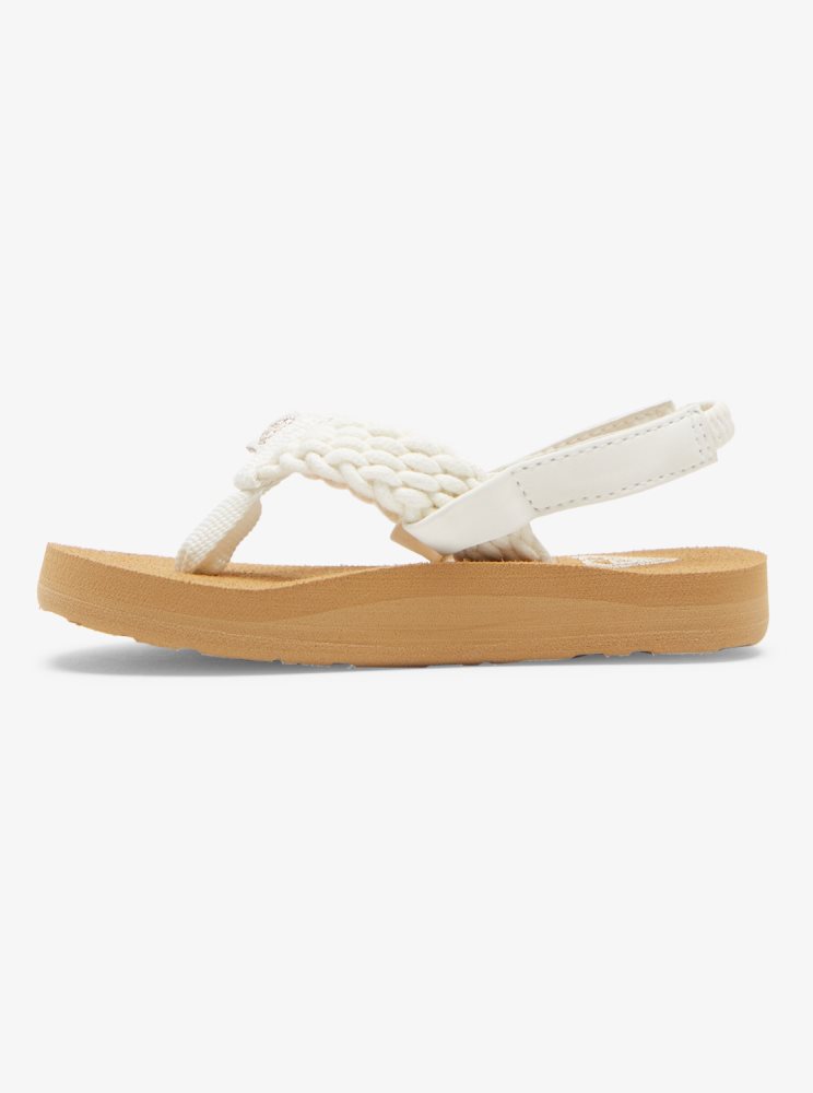 Cream Kids' Roxy Porto Sandals | USA AEJV-89102