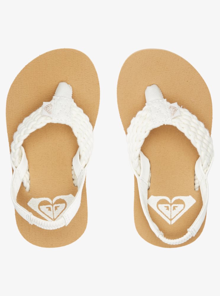 Cream Kids' Roxy Porto Sandals | USA AEJV-89102