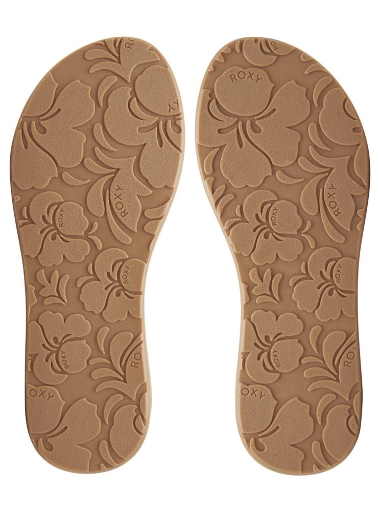 Cream Women's Roxy Caillay Water-Friendly Sandals | USA WGFK-95864