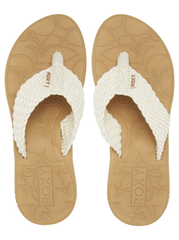 Cream Women's Roxy Caillay Water-Friendly Sandals | USA WGFK-95864