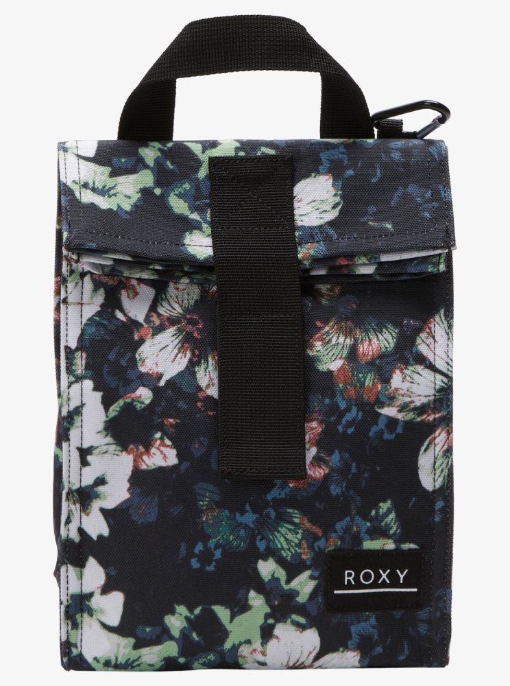 Dark Grey Black Women\'s Roxy Lunch Hour Insulated Lunch Bags | USA KLUT-24380