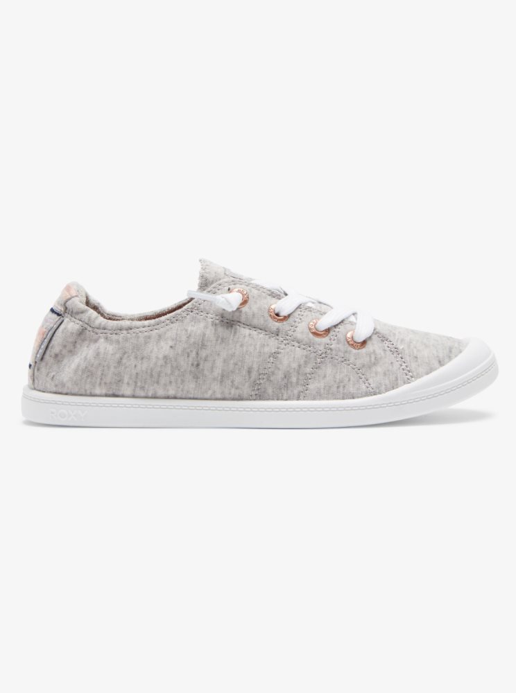 Dark Grey Women's Roxy Bayshore Sneakers | USA KVYU-95260