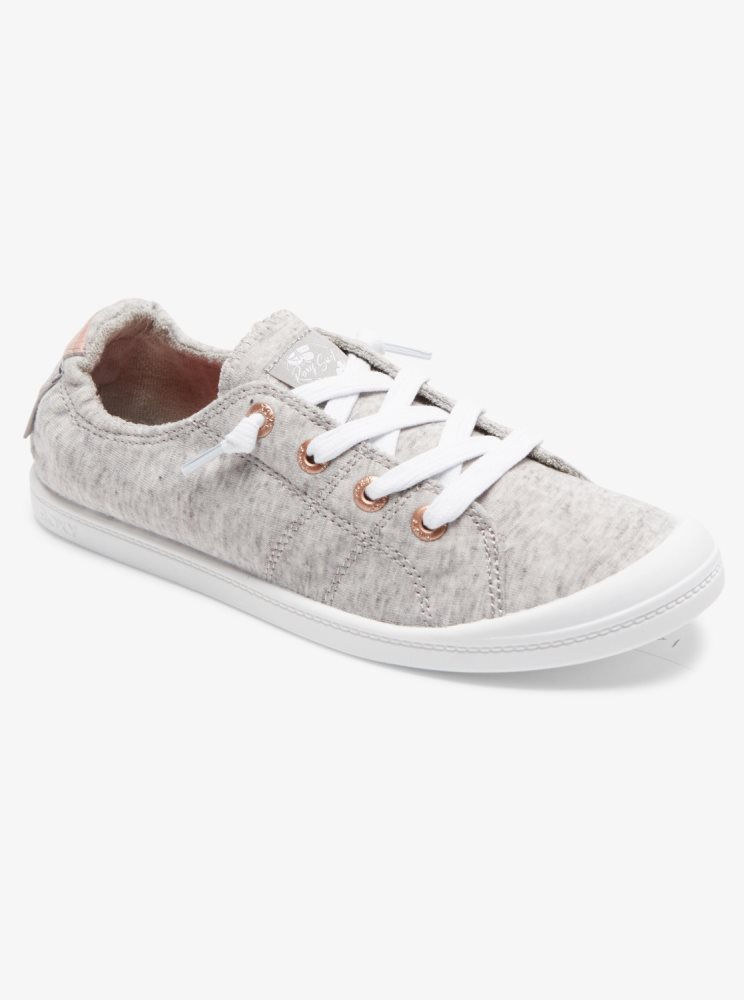 Dark Grey Women\'s Roxy Bayshore Sneakers | USA KVYU-95260