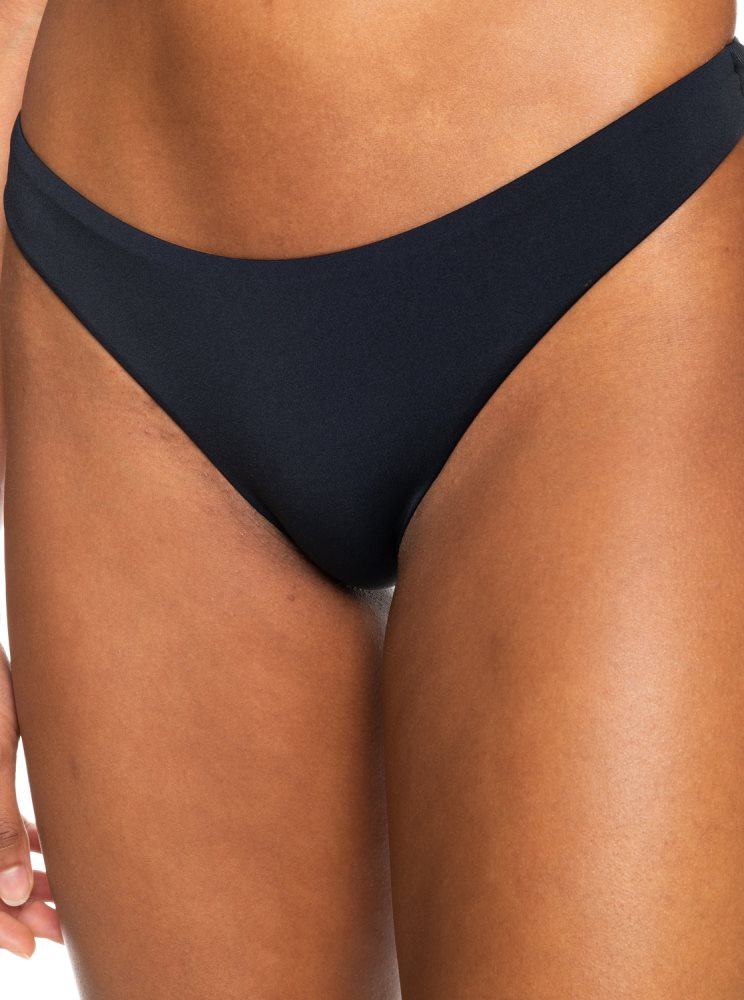 Dark Grey Women's Roxy Beach Classics Mini Bikini Bottoms | USA CAZN-48396