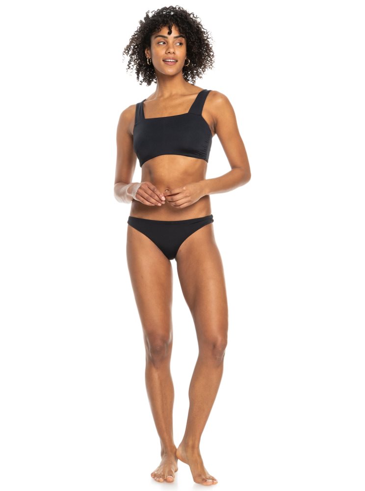 Dark Grey Women's Roxy Beach Classics Mini Bikini Bottoms | USA CAZN-48396