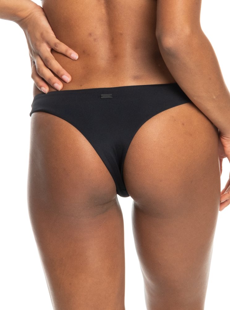 Dark Grey Women's Roxy Beach Classics Mini Bikini Bottoms | USA CAZN-48396