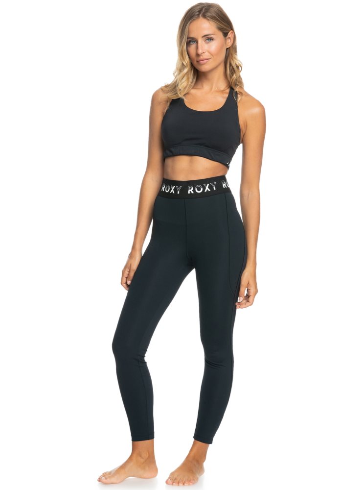 Dark Grey Women's Roxy Bold Moves Technical Leggings | USA JZUQ-72391