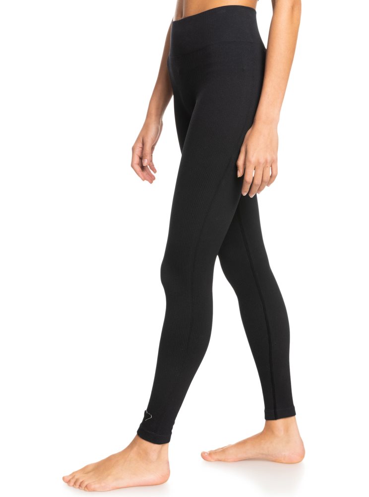 Dark Grey Women's Roxy Chill Out Seamless Technical Leggings | USA TURK-06841