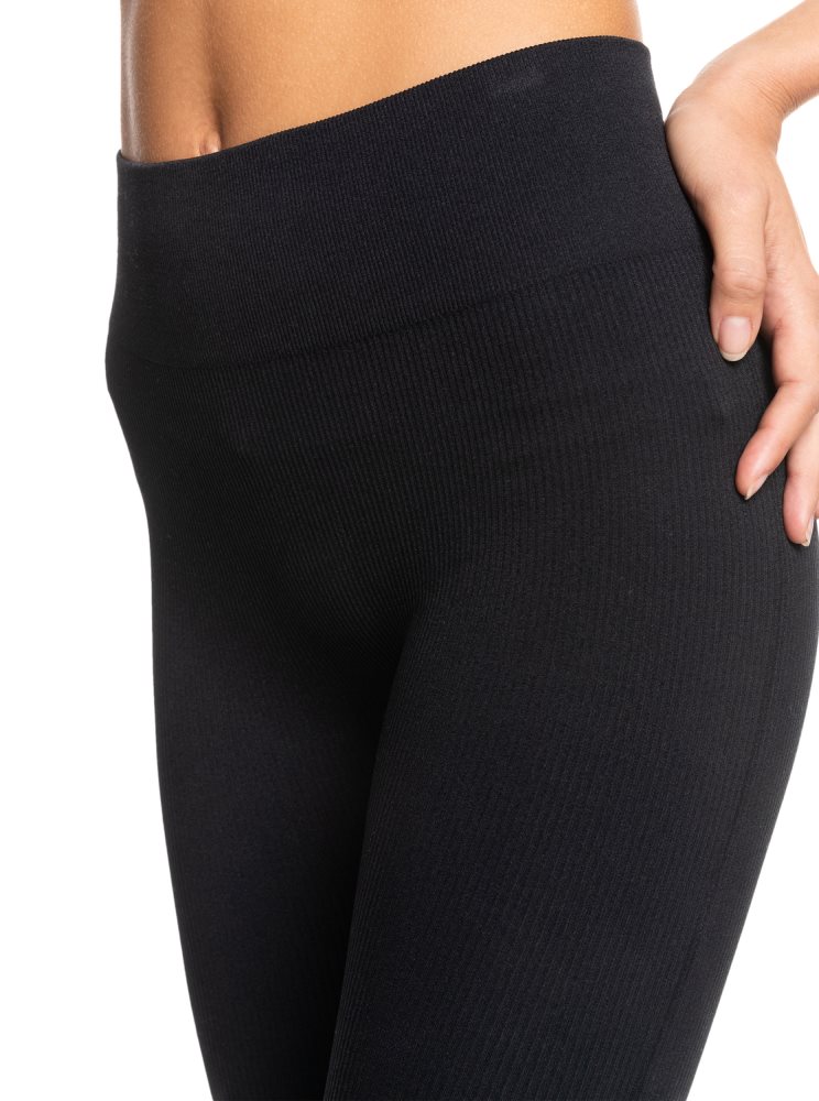 Dark Grey Women's Roxy Chill Out Seamless Technical Leggings | USA TURK-06841