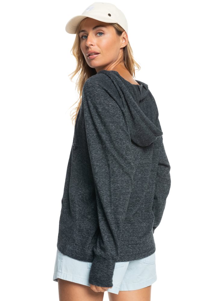 Dark Grey Women's Roxy Destination Surf Hoodie | USA OCDW-82945