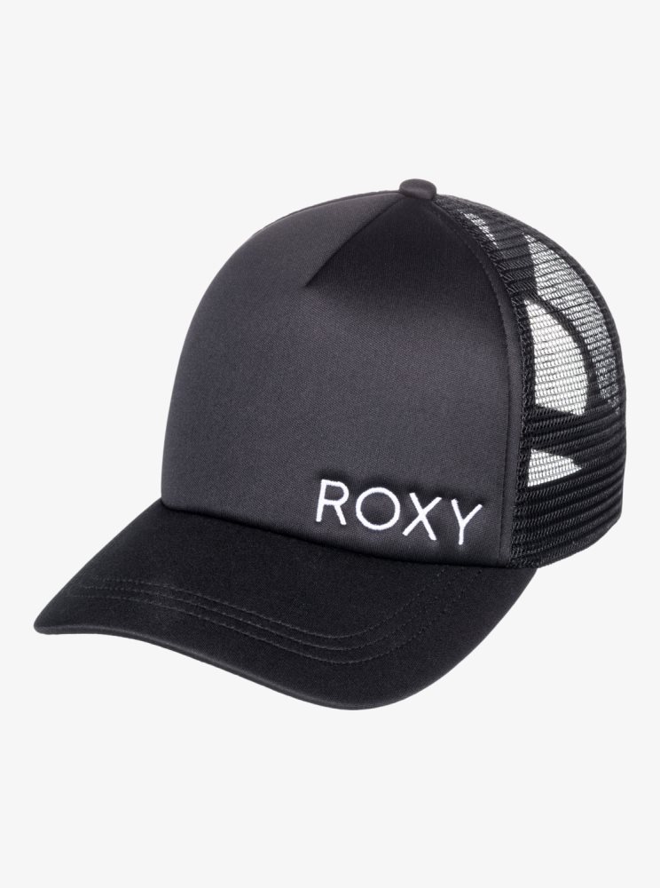 Dark Grey Women's Roxy Finishline 2 Black Trucker Hats | USA ECGP-01746