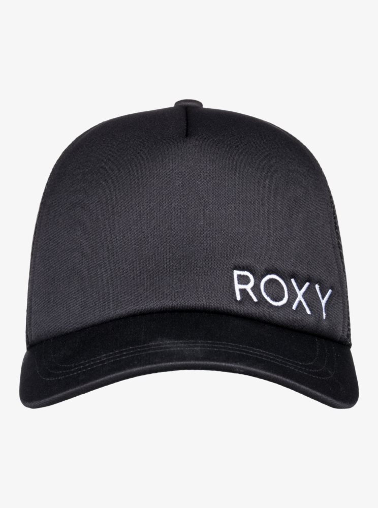 Dark Grey Women's Roxy Finishline 2 Black Trucker Hats | USA ECGP-01746