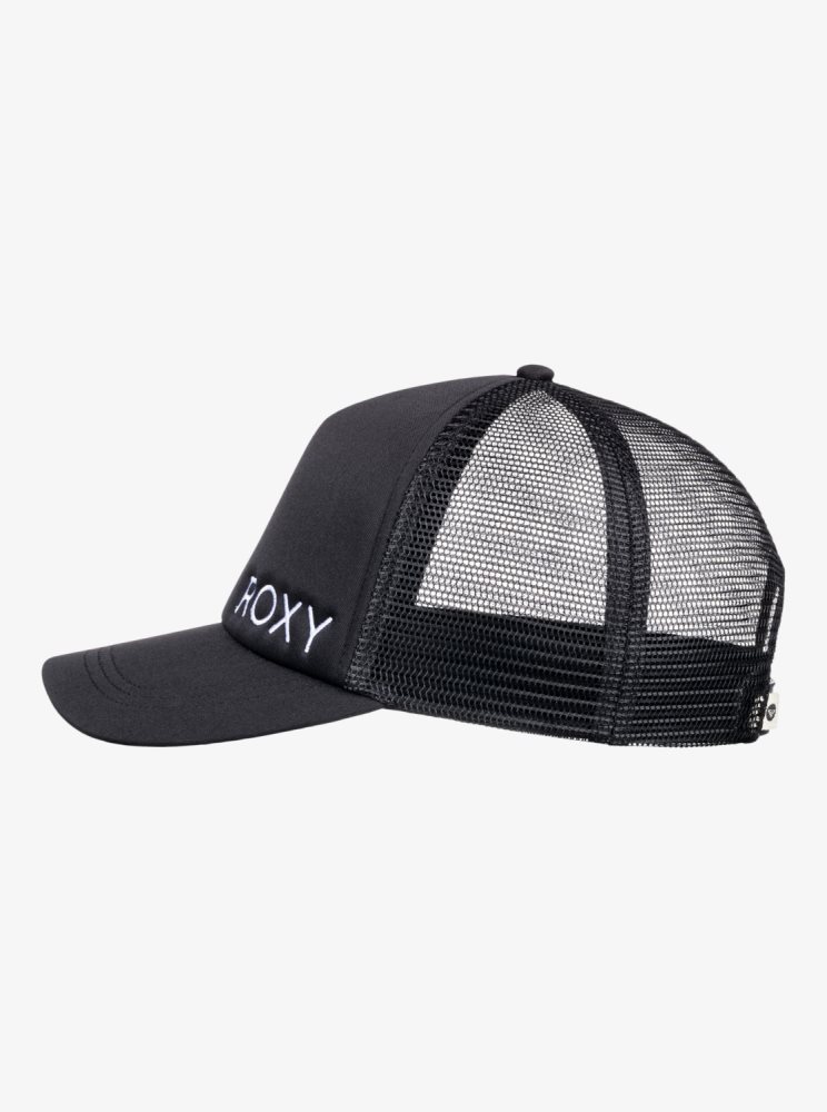 Dark Grey Women's Roxy Finishline 2 Black Trucker Hats | USA ECGP-01746