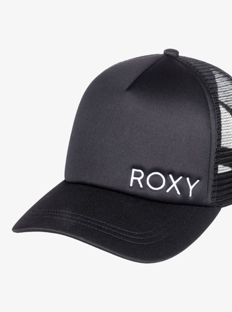 Dark Grey Women's Roxy Finishline 2 Black Trucker Hats | USA ECGP-01746