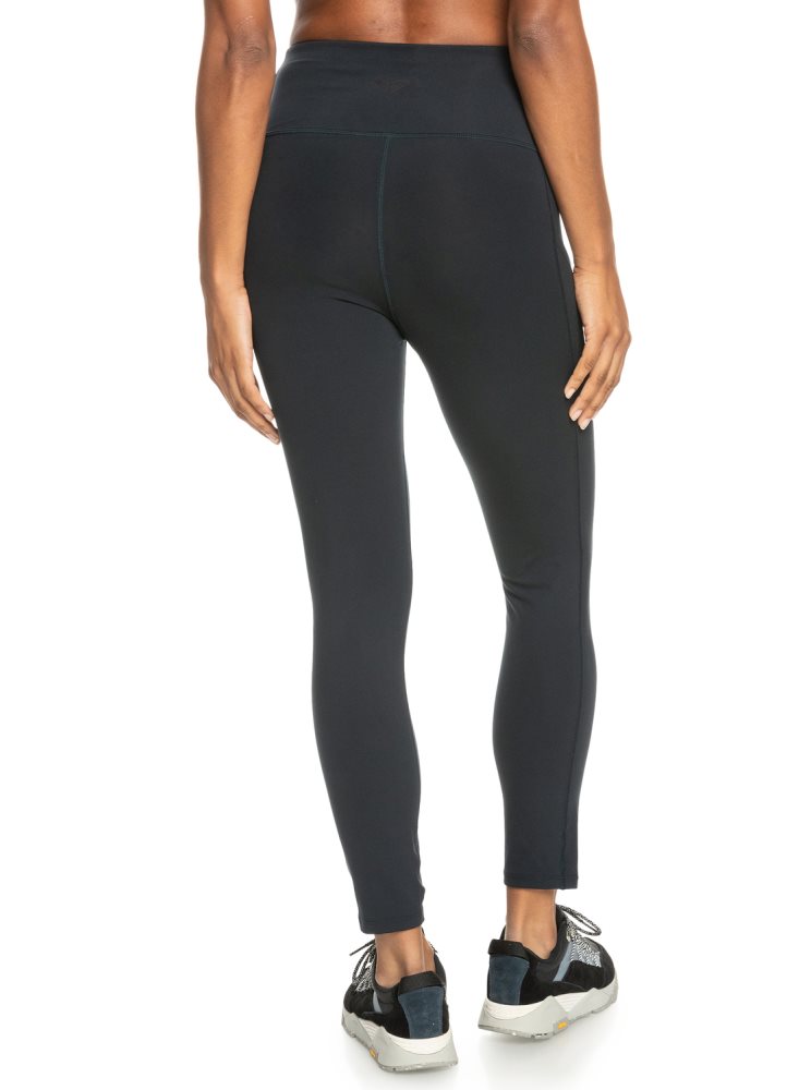 Dark Grey Women's Roxy Heart Into It Technical Leggings | USA VQRI-35968