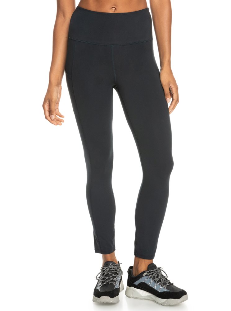 Dark Grey Women\'s Roxy Heart Into It Technical Leggings | USA VQRI-35968