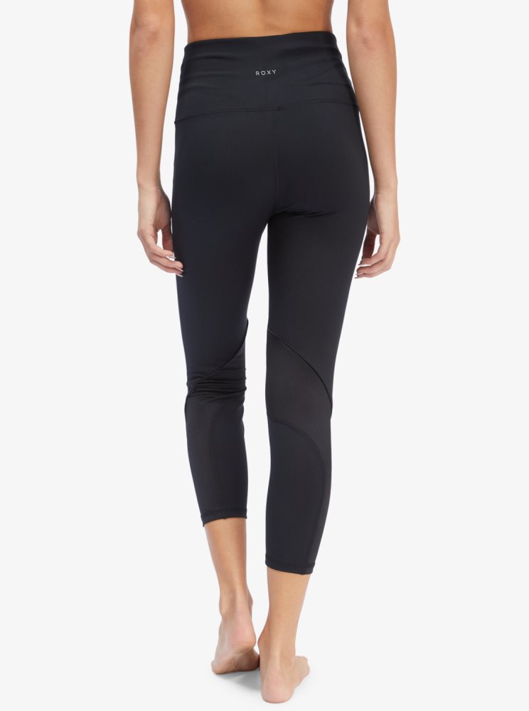 Dark Grey Women's Roxy Interstellar Disco Fitness Leggings | USA DJMV-18379